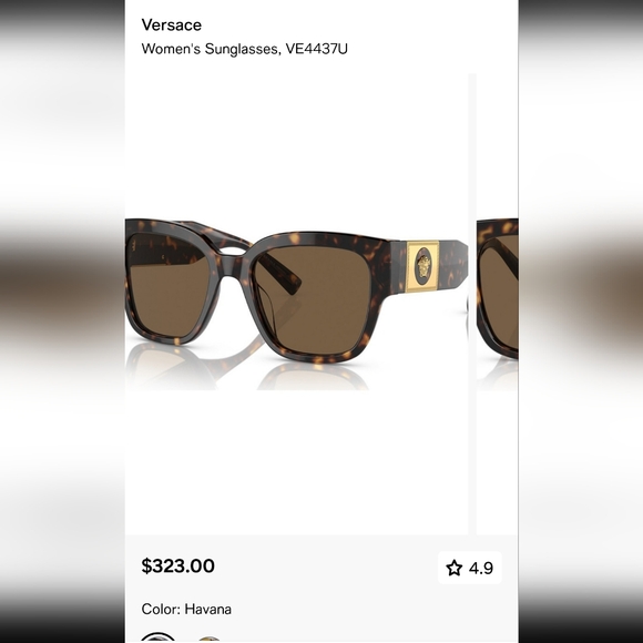Versace Women's Sunglasses with Gold Versace Logo Accents - Picture 10 of 12